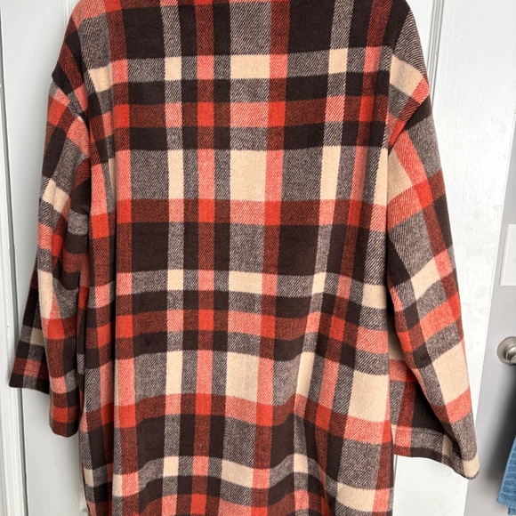 Plaid boiled wool swing coat - Picture 2 of 2
